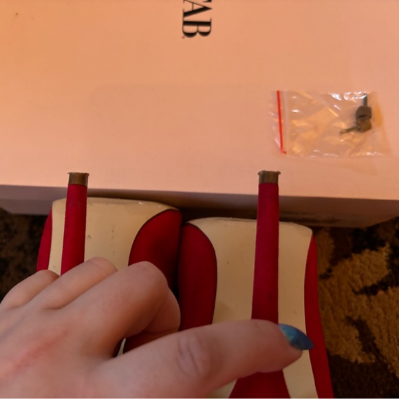 Red Ankle Booties - Picture 3 of 3